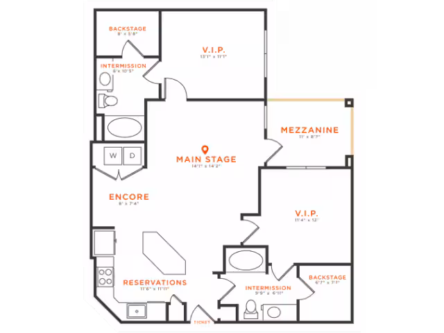 Unit CLC2056 CLC3048 floor plan